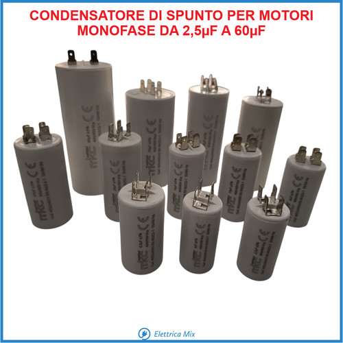 Condensatore spunto per - condensatore, di